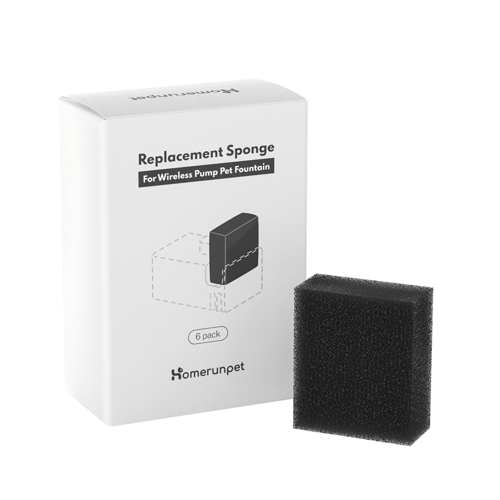 homerunPET ペットウォーターファウンテン交換用ポンプスポンジ（6個入） - homerunPET Japan